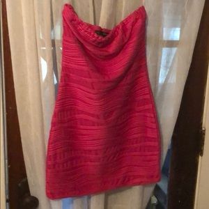 Pink strapless dress